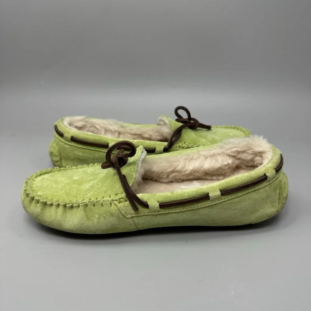UGG Australia 5612 Women's Dakota Suede Moccasin Slippers Shoes Size 8 Green